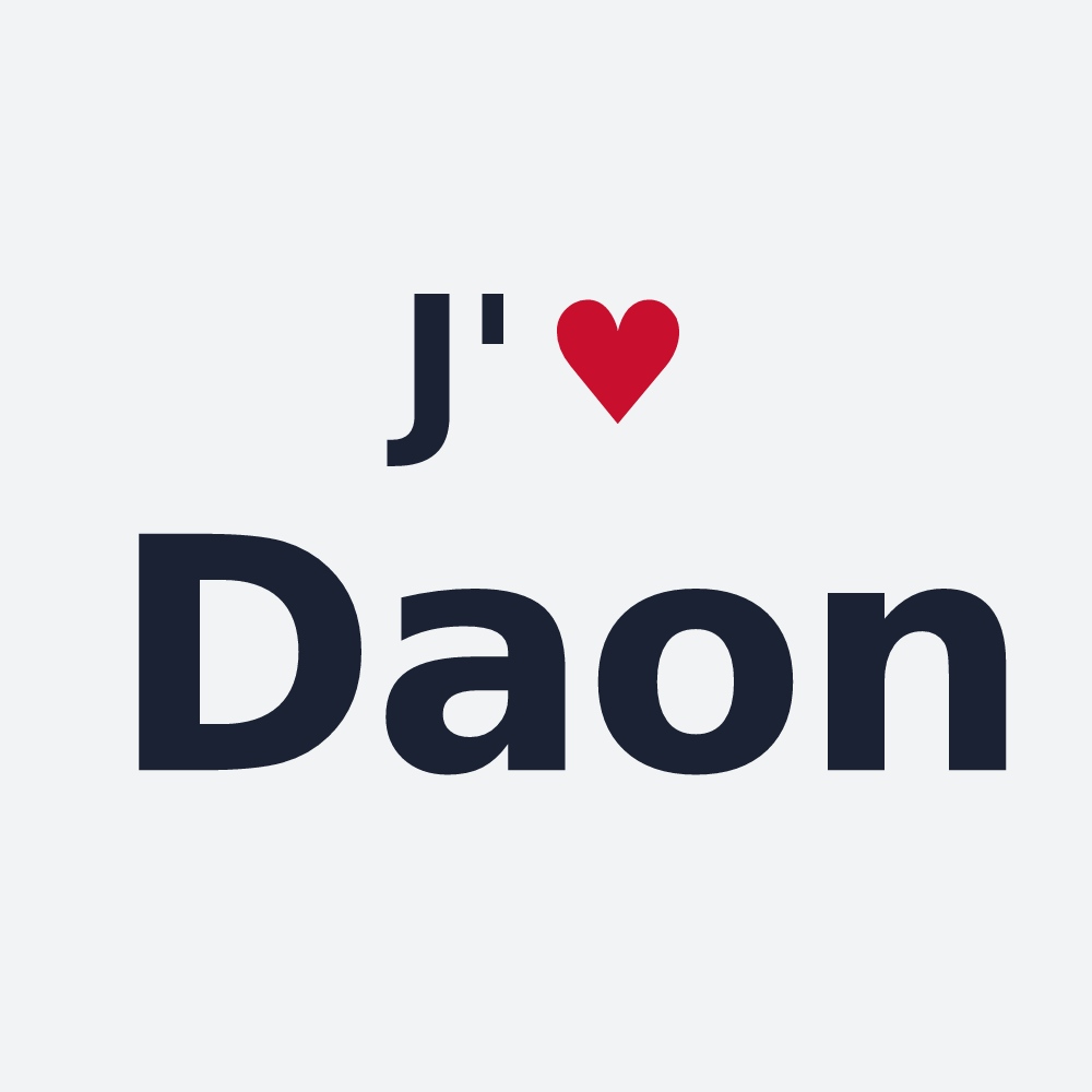 Poster personnalisé Daon — design J'aime Daon