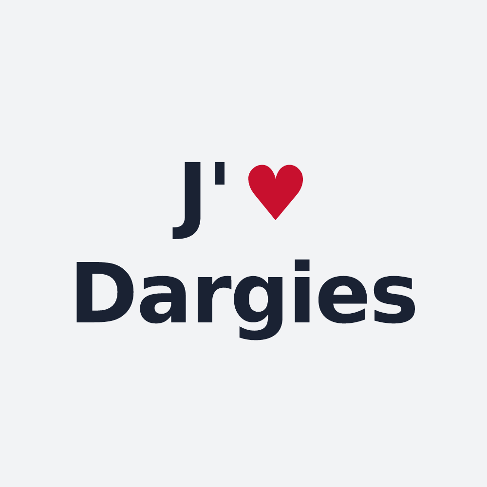 Poster personnalisé Dargies — design J'aime Dargies