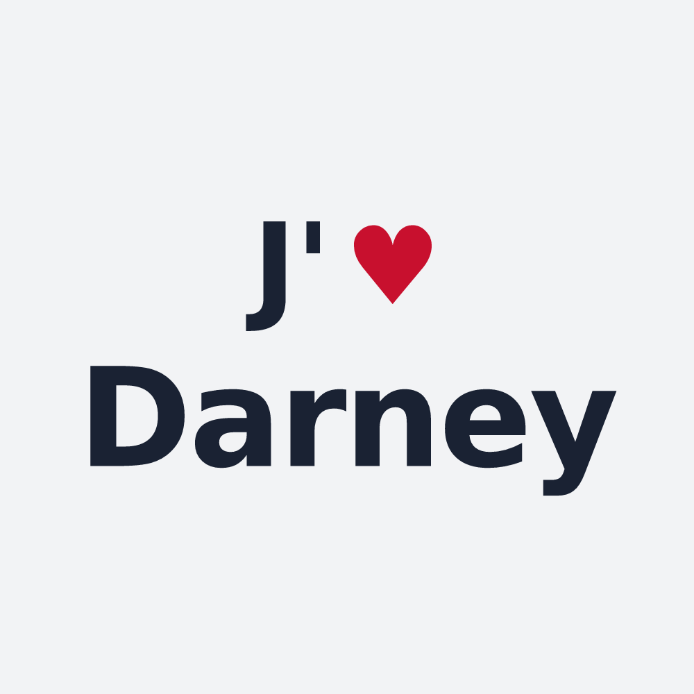Poster personnalisé Darney — design J'aime Darney