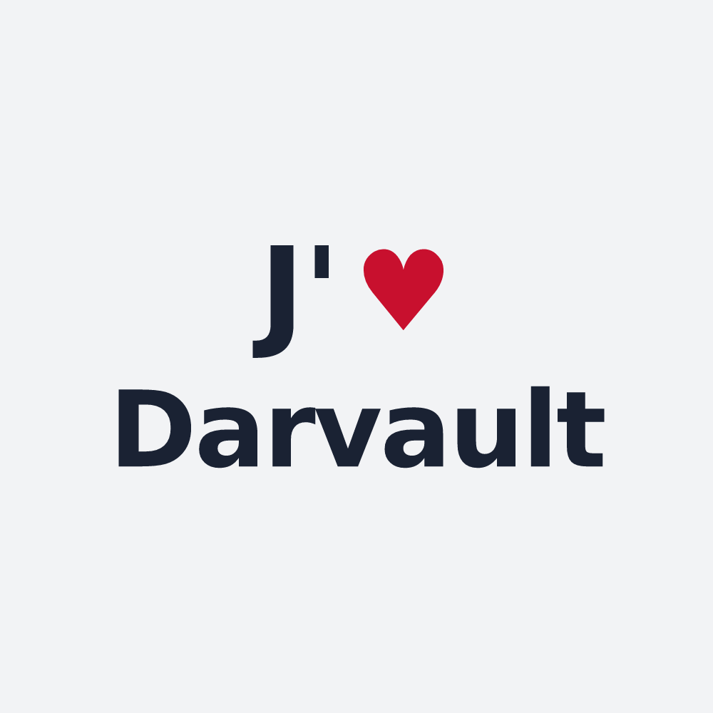 Poster personnalisé Darvault — design J'aime Darvault