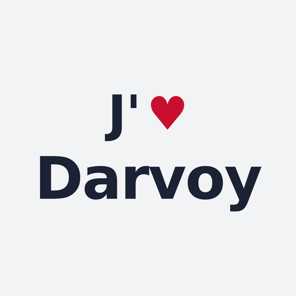 Poster personnalisé Darvoy — design J'aime Darvoy