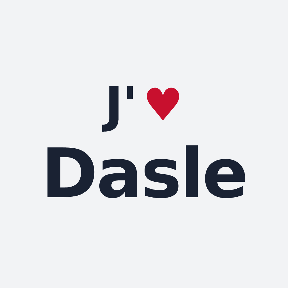 Poster personnalisé Dasle — design J'aime Dasle