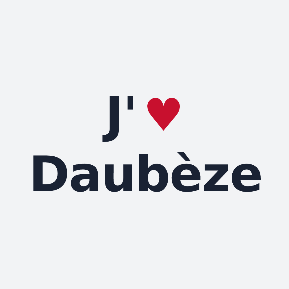 Poster personnalisé Daubèze — design J'aime Daubèze