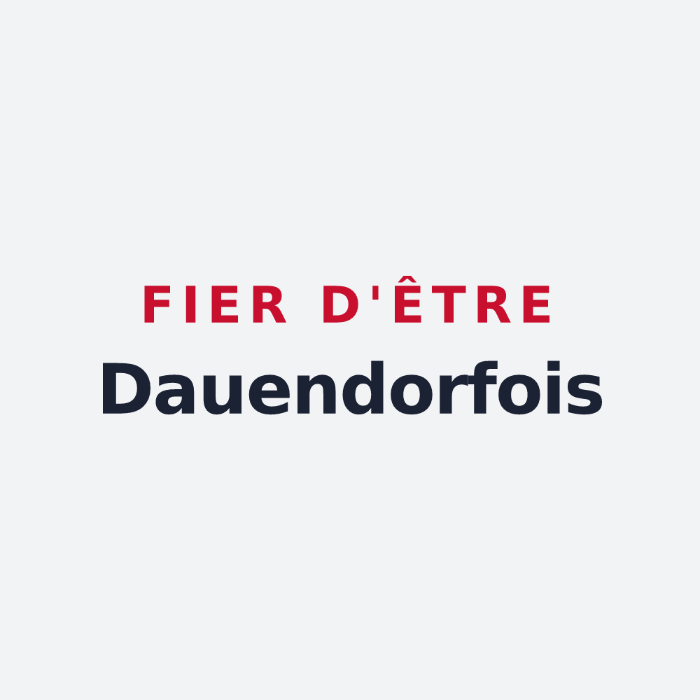 Poster « Fier d'être Dauendorfois » — design pour Dauendorf