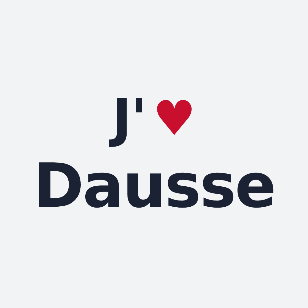 Poster personnalisé Dausse — design J'aime Dausse