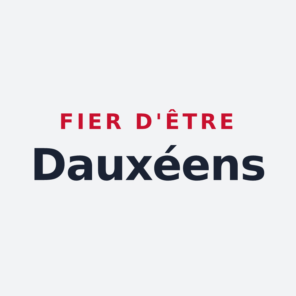 Poster « Fier d'être Dauxéens » — design pour Daux