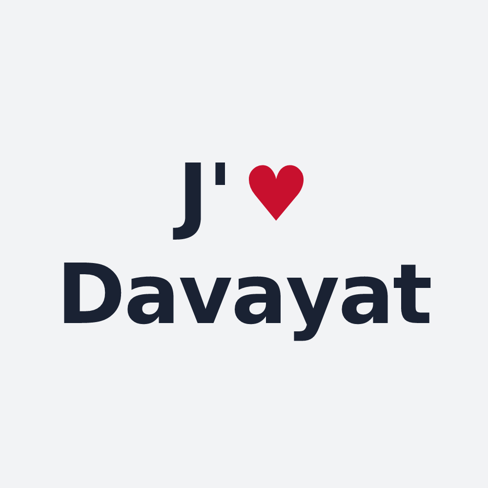 Poster personnalisé Davayat — design J'aime Davayat