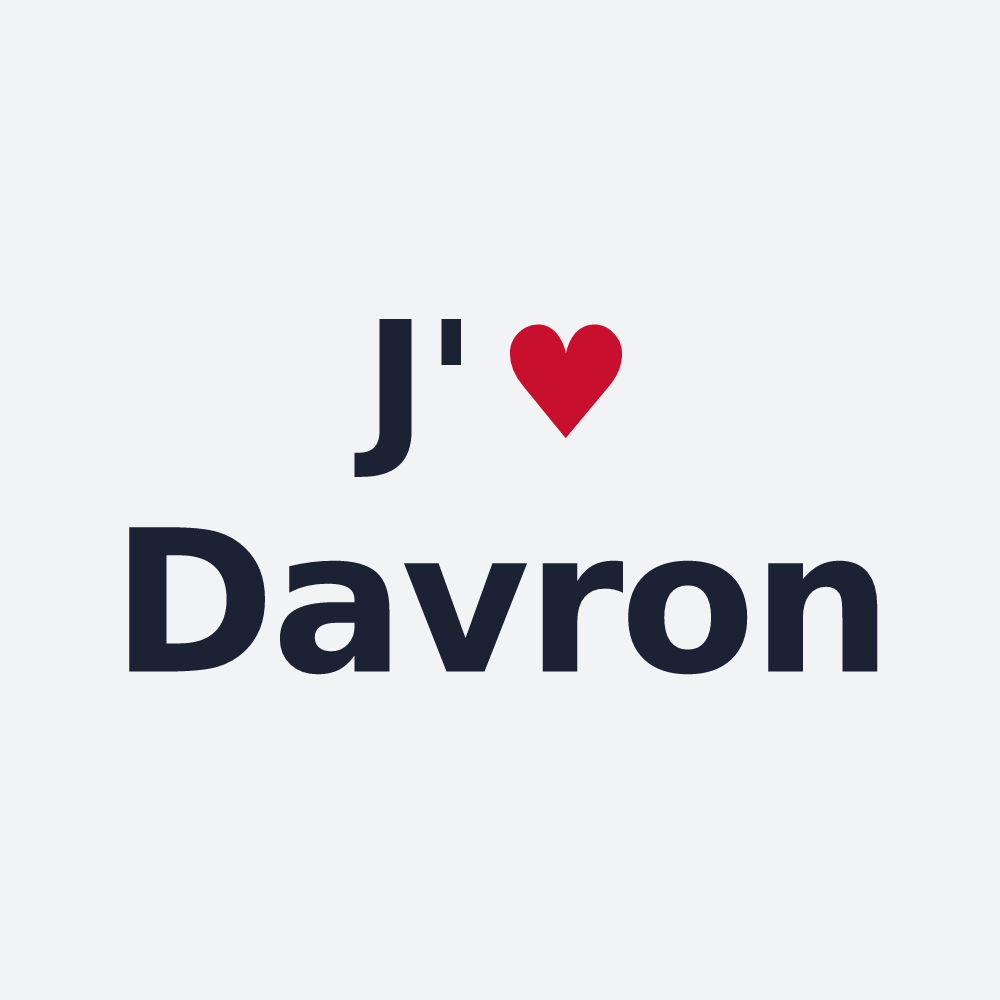 Poster personnalisé Davron — design J'aime Davron