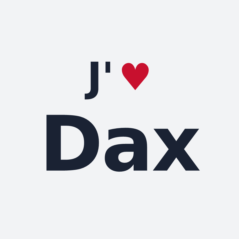 Poster personnalisé Dax — design J'aime Dax