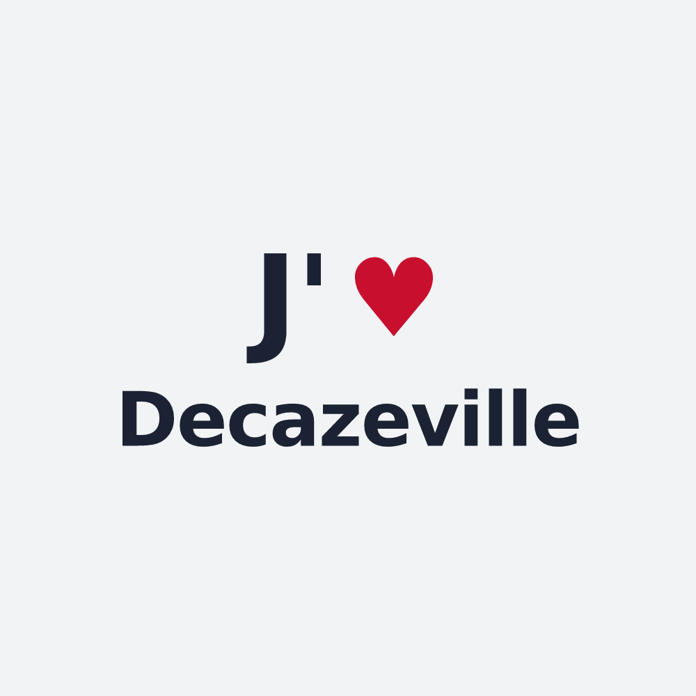 Poster personnalisé Decazeville — design « J'aime Decazeville » imprimé sur le poster