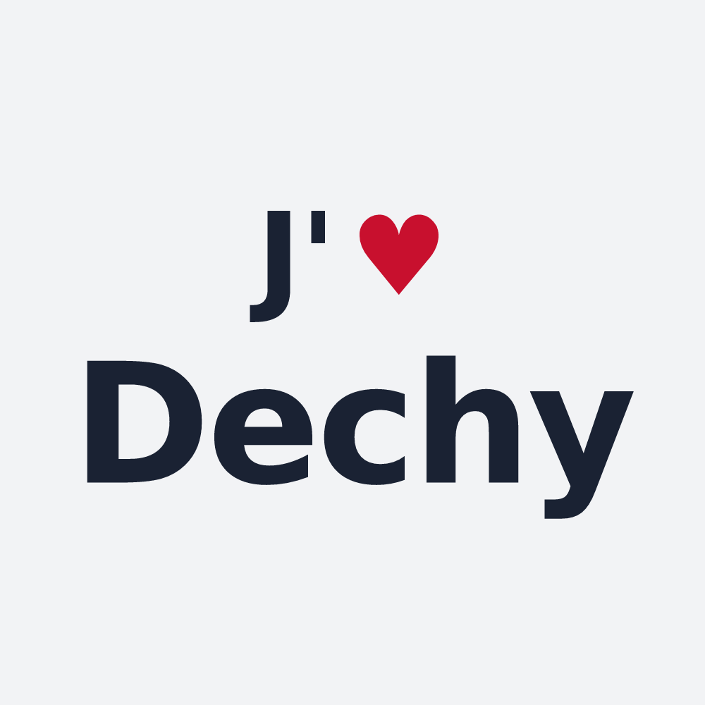 Poster personnalisé Dechy — design J'aime Dechy