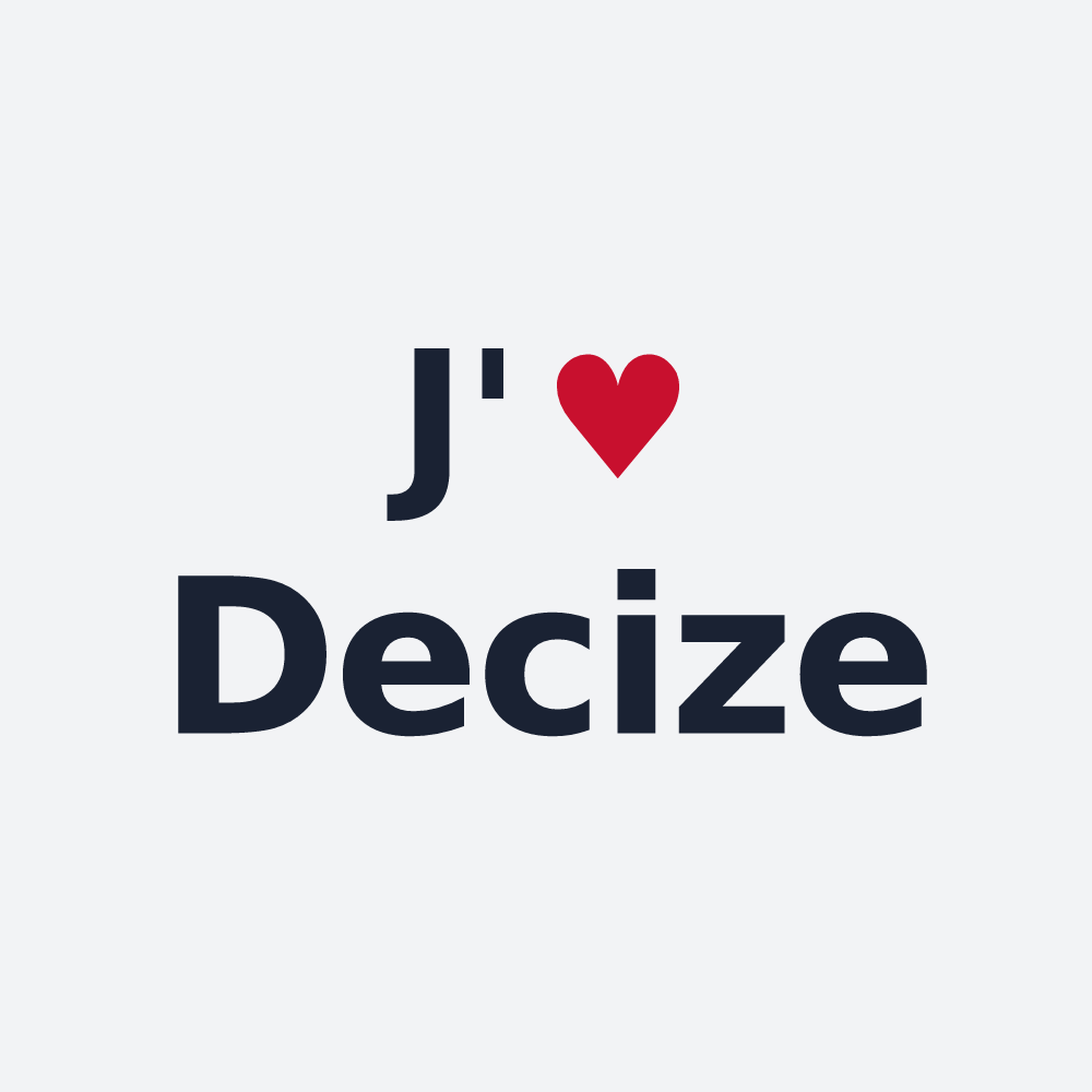 Poster personnalisé Decize — design J'aime Decize