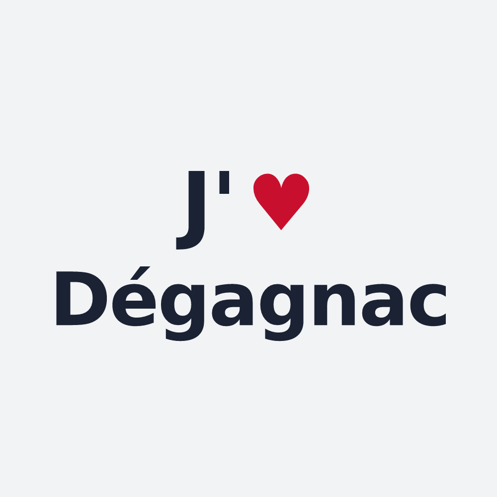 Poster personnalisé Dégagnac — design J'aime Dégagnac