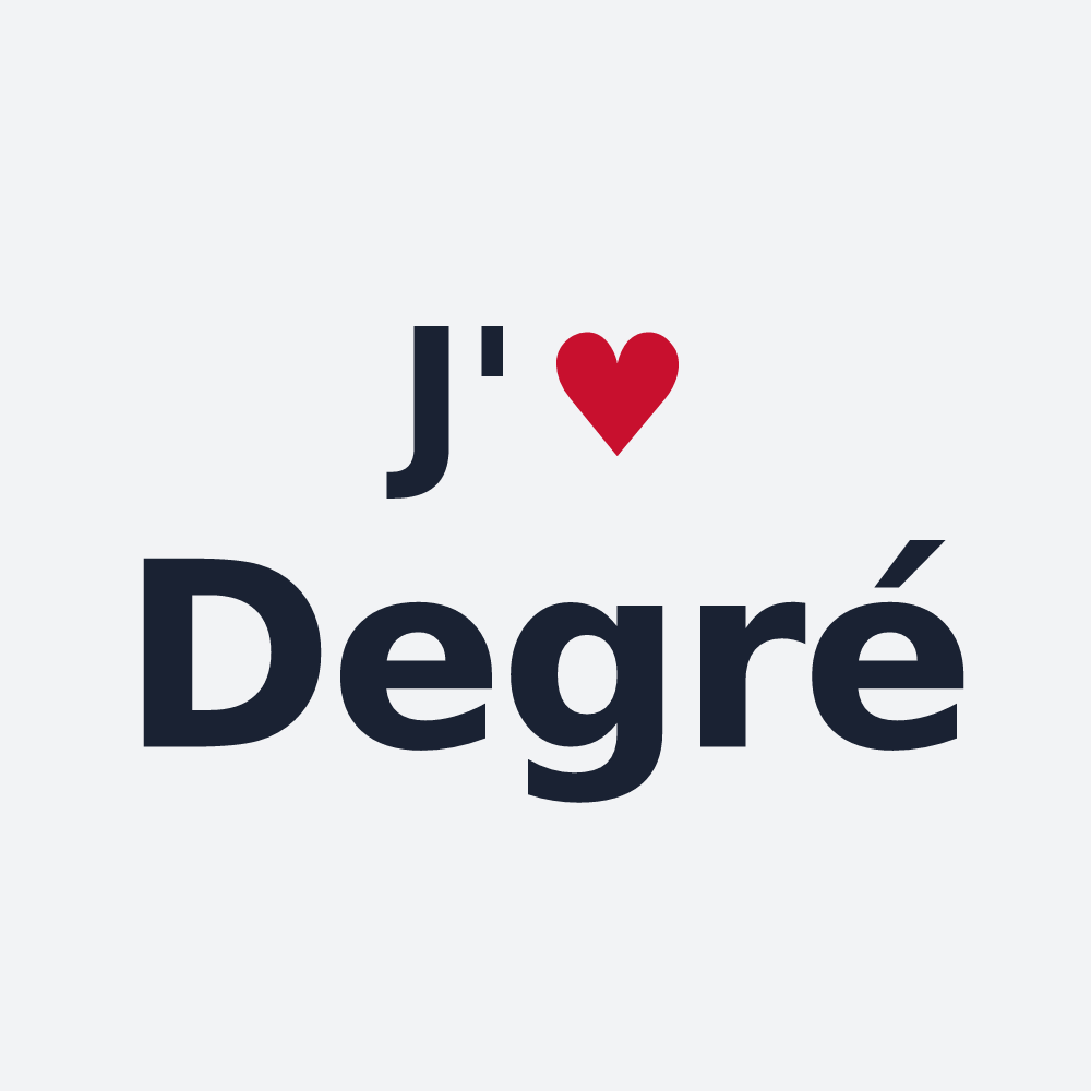 Poster personnalisé Degré — design J'aime Degré