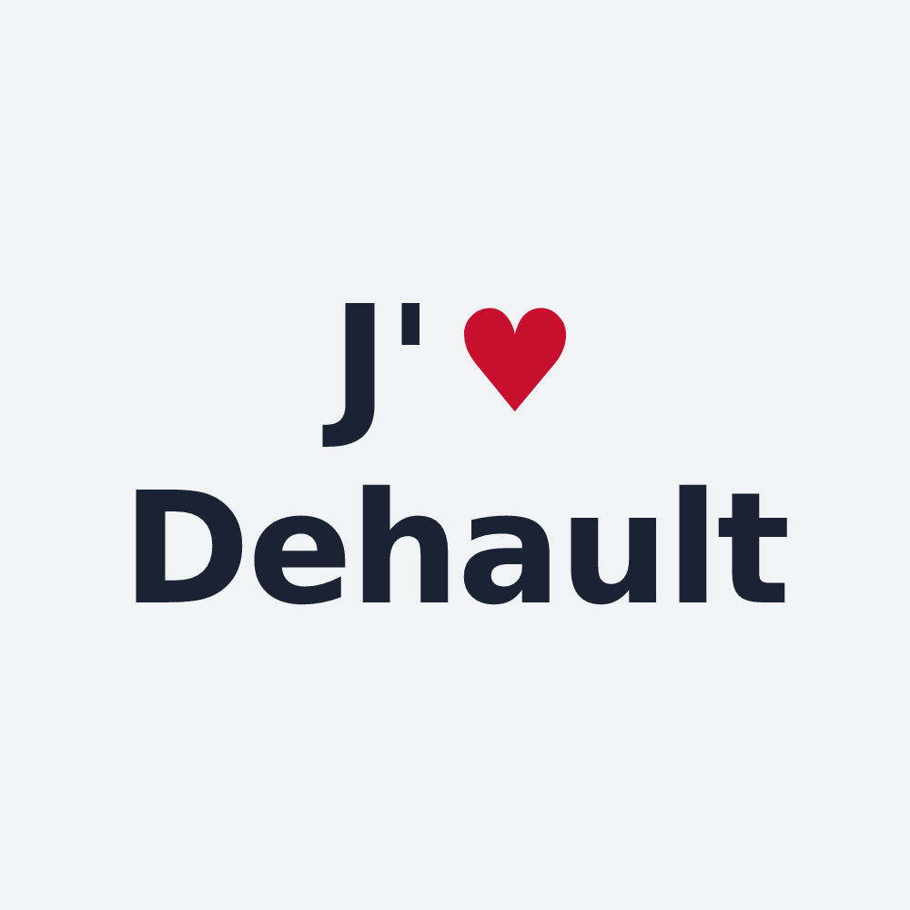 Poster personnalisé Dehault — design J'aime Dehault