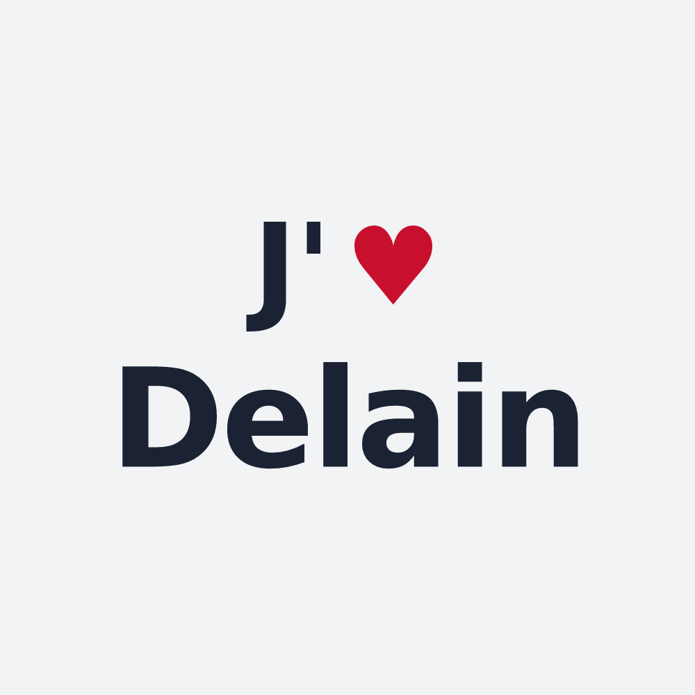 Poster personnalisé Delain — design « J'aime Delain » imprimé sur le poster
