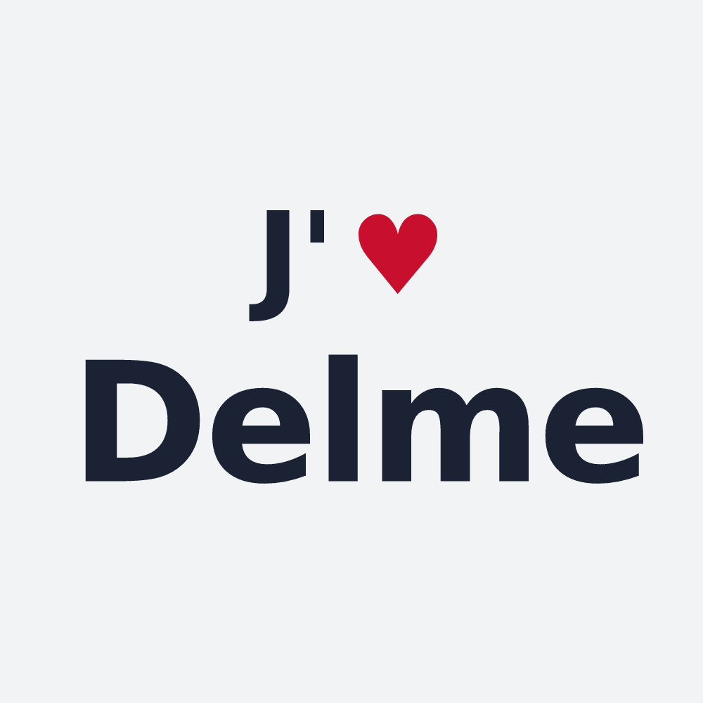 Poster personnalisé Delme — design J'aime Delme