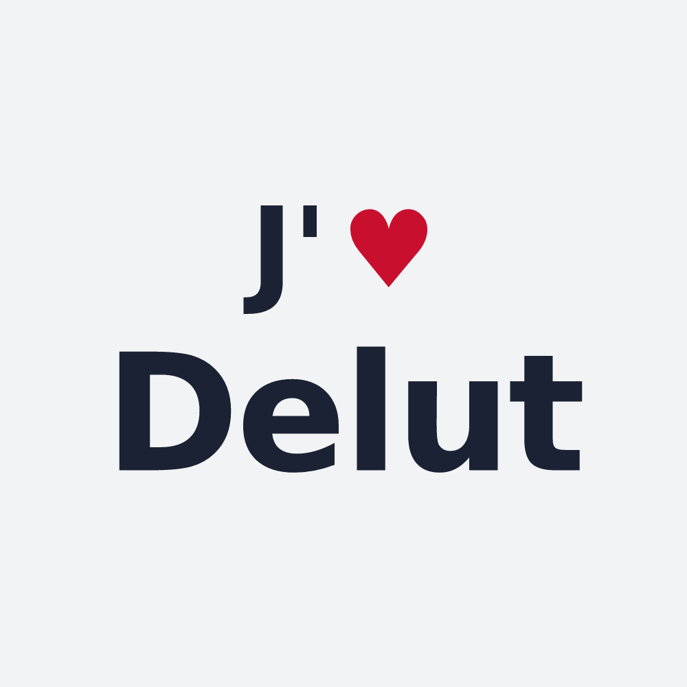 Poster personnalisé Delut — design J'aime Delut