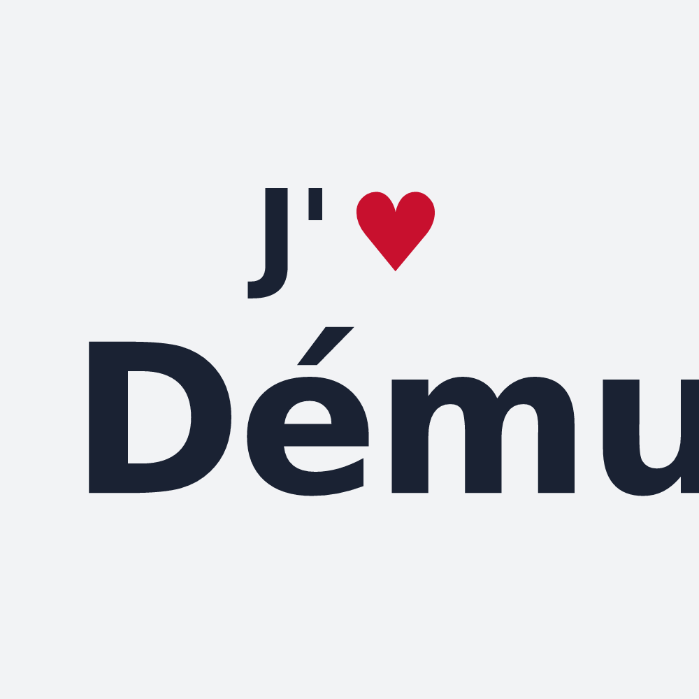Poster personnalisé Dému — design J'aime Dému