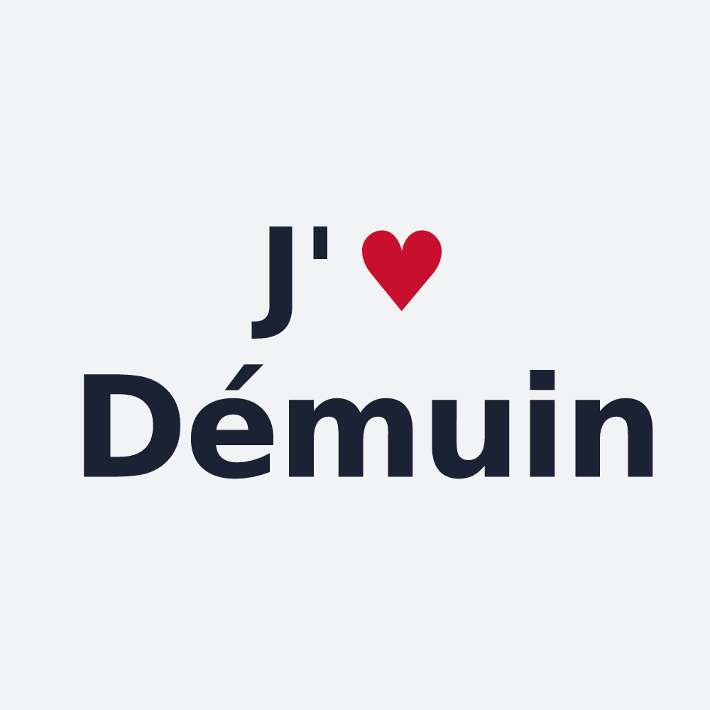 Poster personnalisé Démuin — design J'aime Démuin