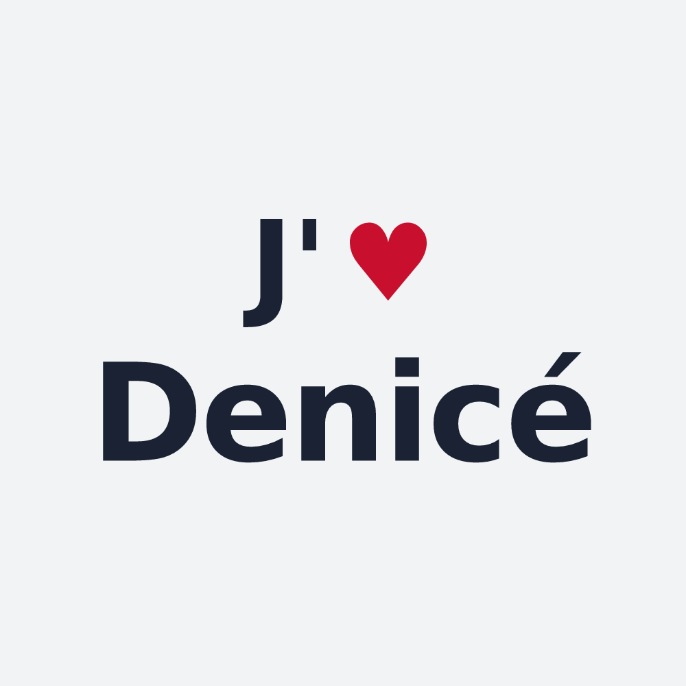 Poster personnalisé Denicé — design J'aime Denicé