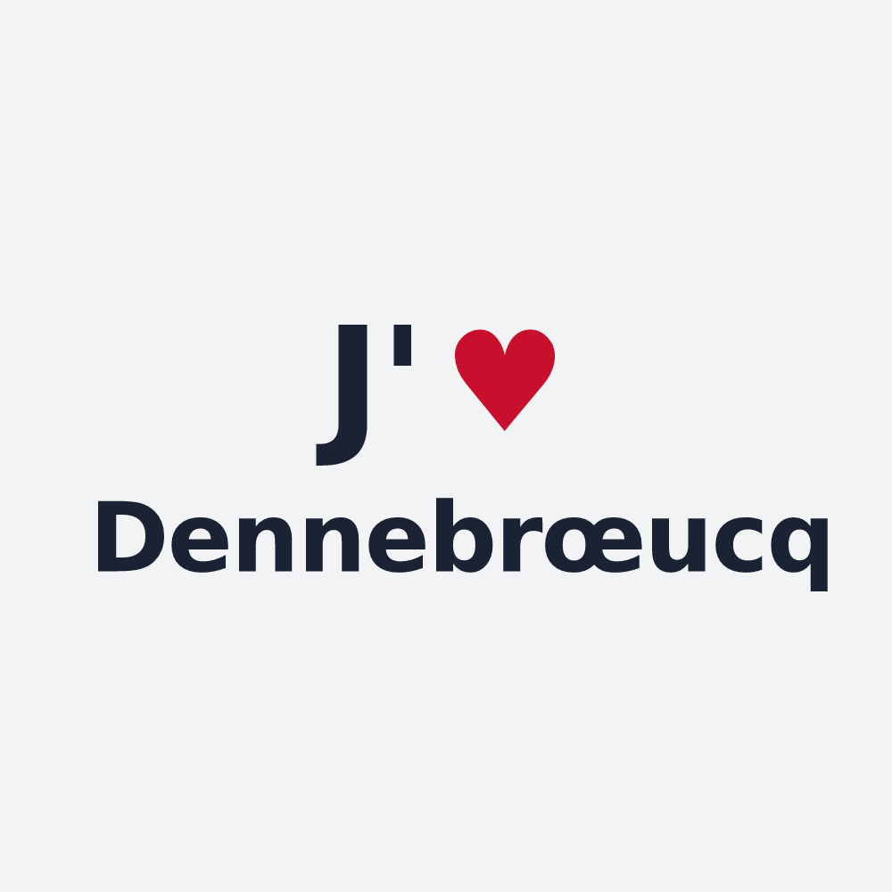 Poster personnalisé Dennebrœucq — design J'aime Dennebrœucq