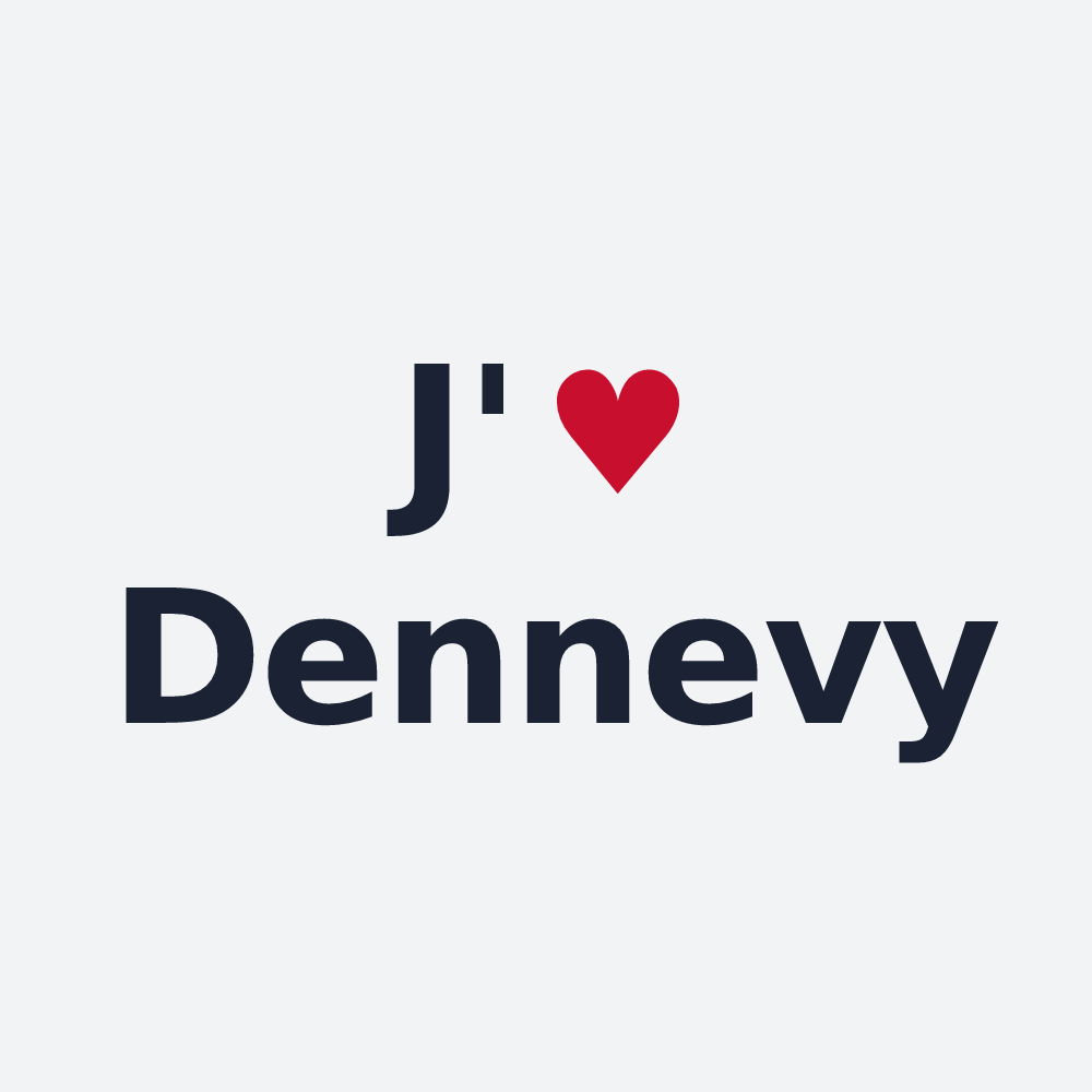 Poster personnalisé Dennevy — design J'aime Dennevy