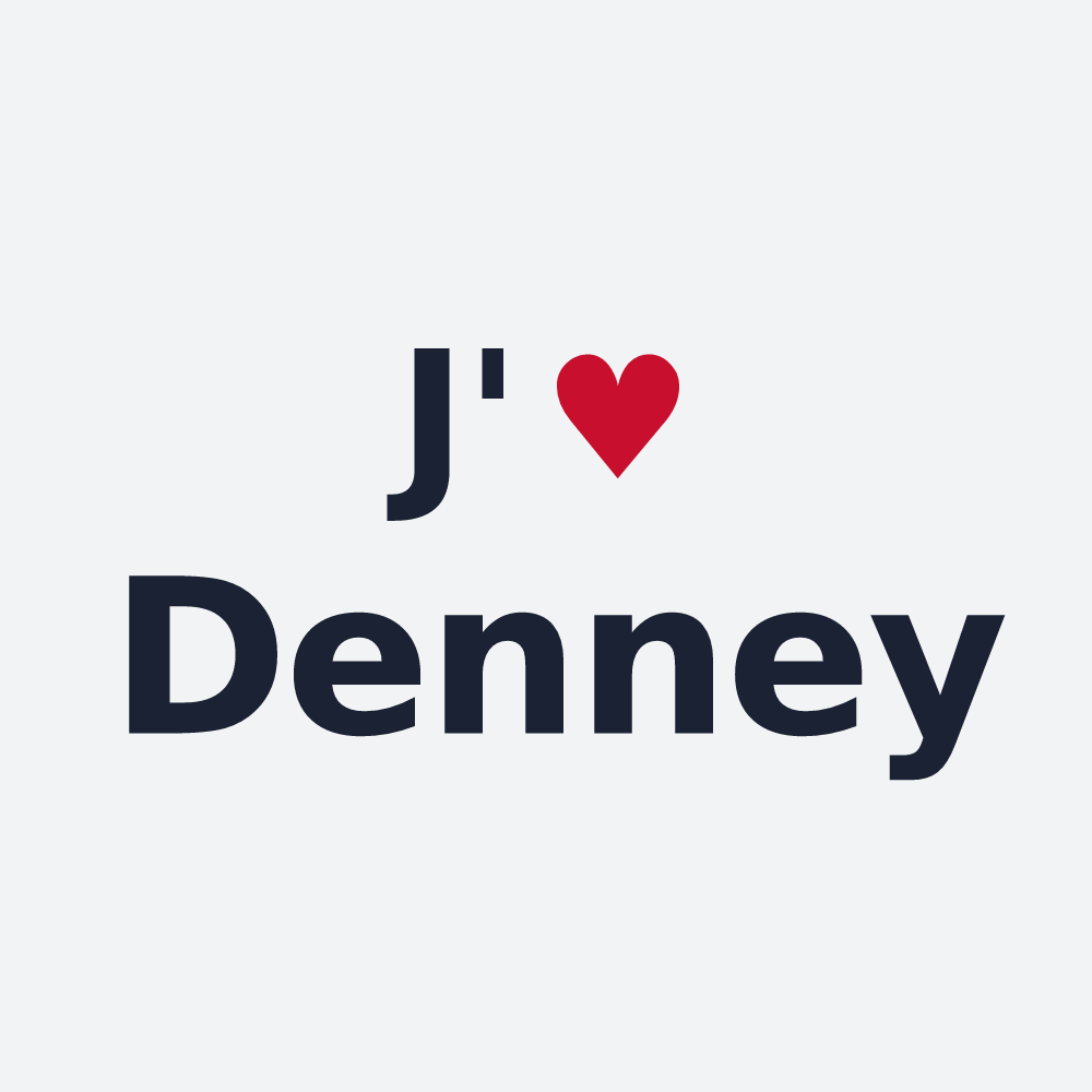 Poster personnalisé Denney — design J'aime Denney