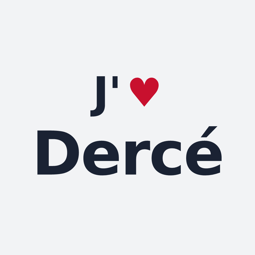 Poster personnalisé Dercé — design J'aime Dercé
