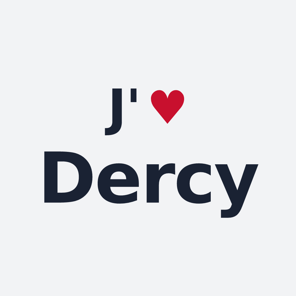 Poster personnalisé Dercy — design J'aime Dercy