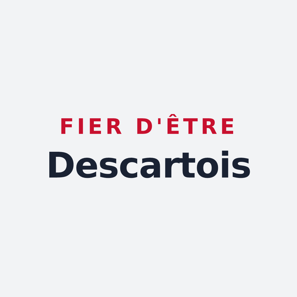 Poster « Fier d'être Descartois » — design pour Descartes