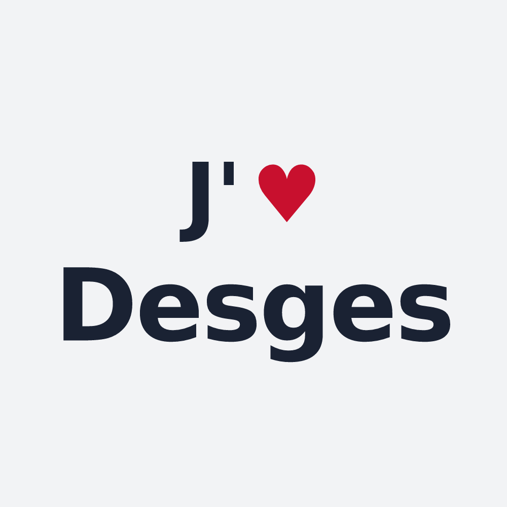Poster personnalisé Desges — design J'aime Desges