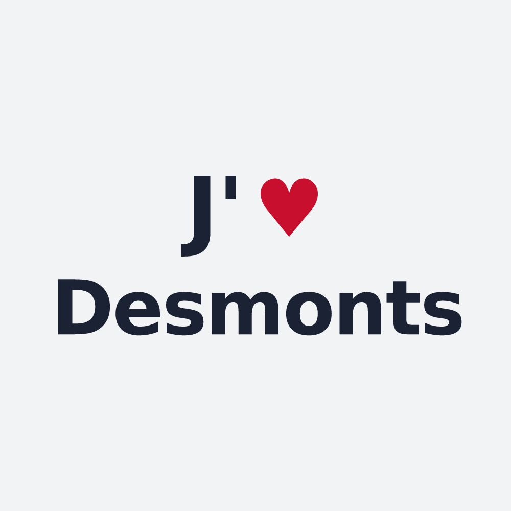Poster personnalisé Desmonts — design J'aime Desmonts
