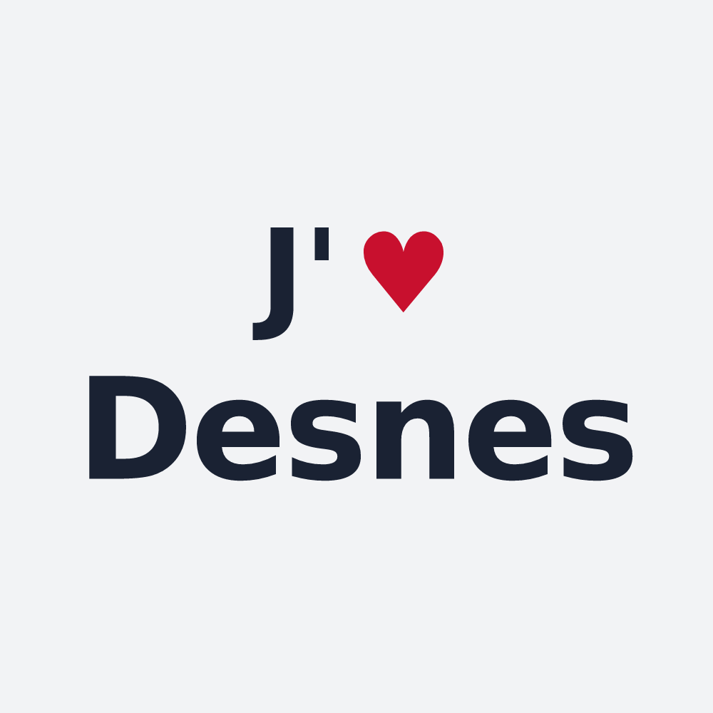 Poster personnalisé Desnes — design J'aime Desnes