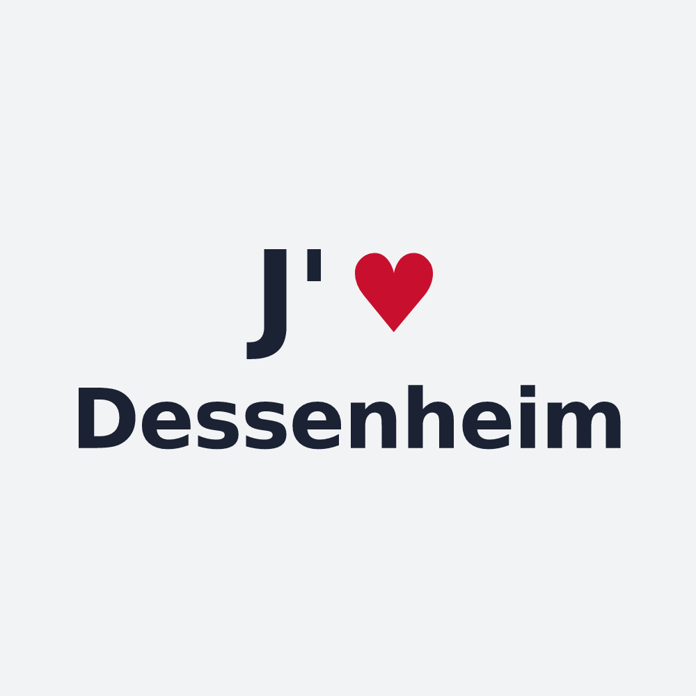 Poster personnalisé Dessenheim — design J'aime Dessenheim