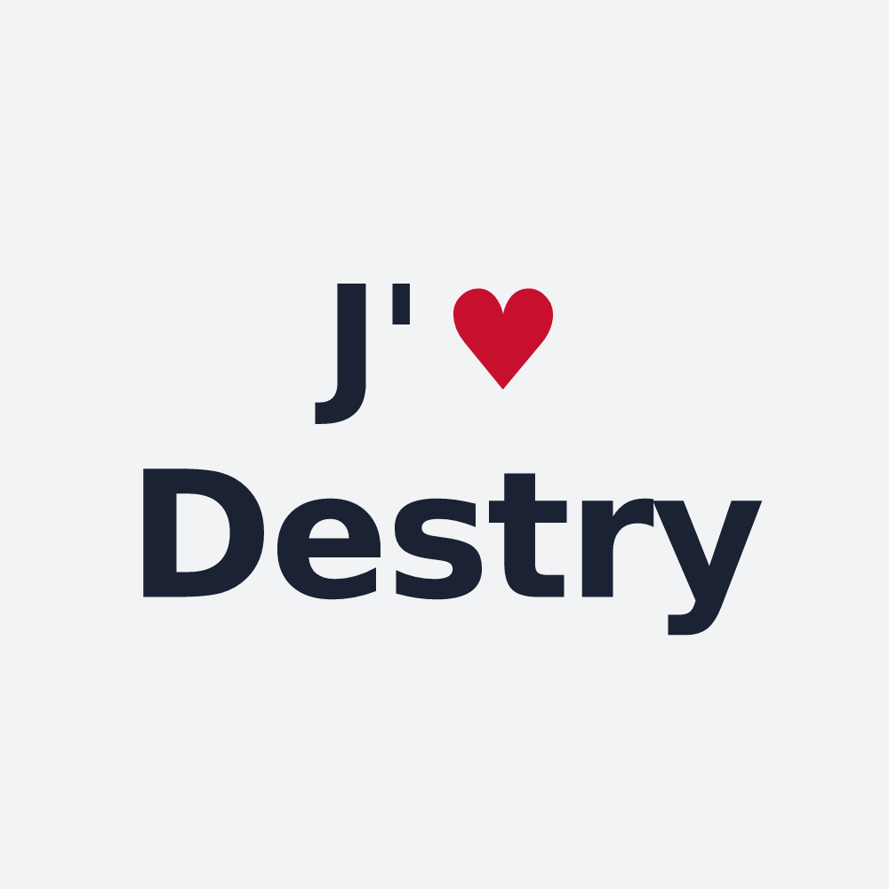 Poster personnalisé Destry — design J'aime Destry
