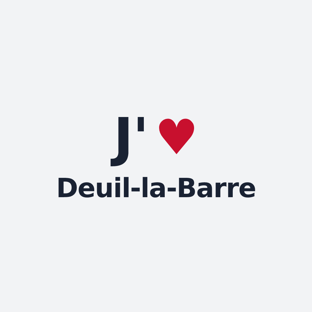 Poster personnalisé Deuil-la-Barre — design J'aime Deuil-la-Barre
