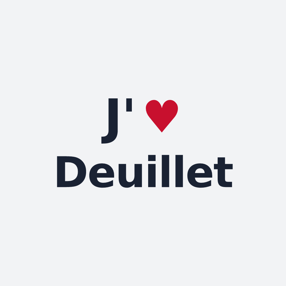 Poster personnalisé Deuillet — design J'aime Deuillet