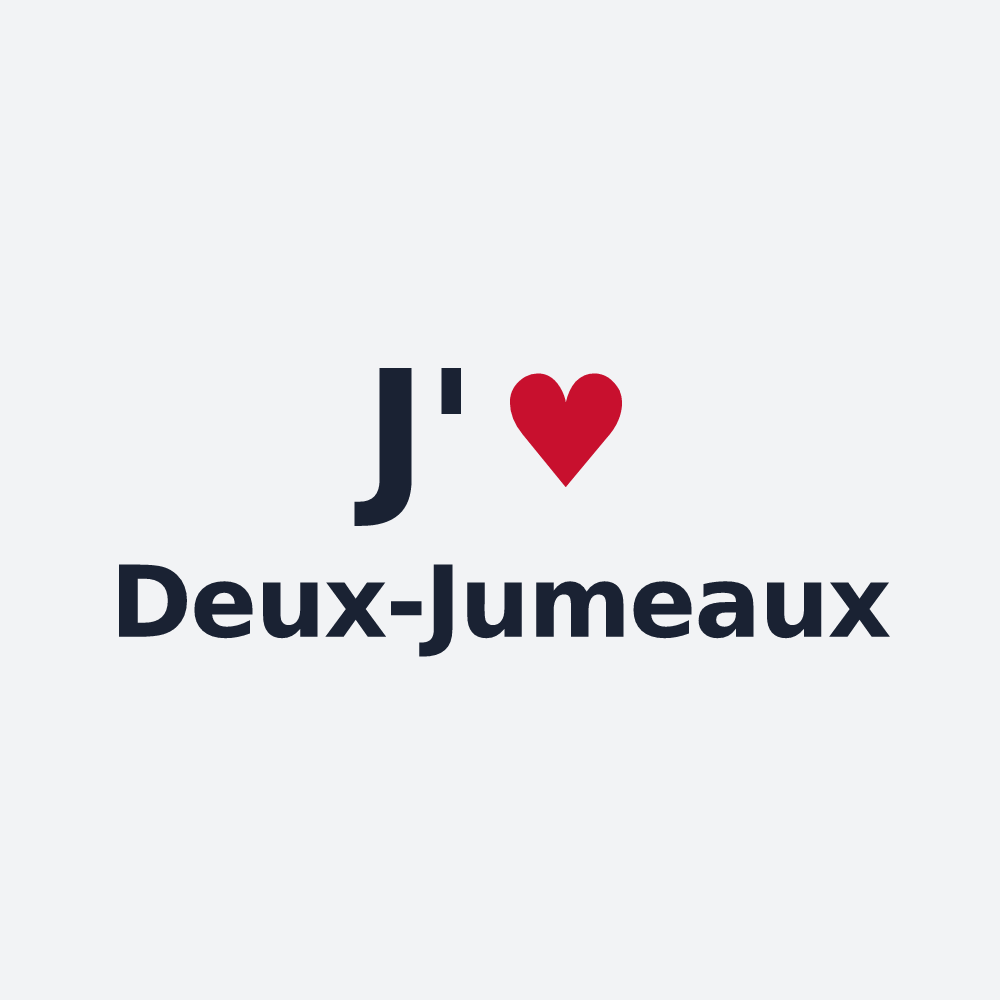 Poster personnalisé Deux-Jumeaux — design J'aime Deux-Jumeaux