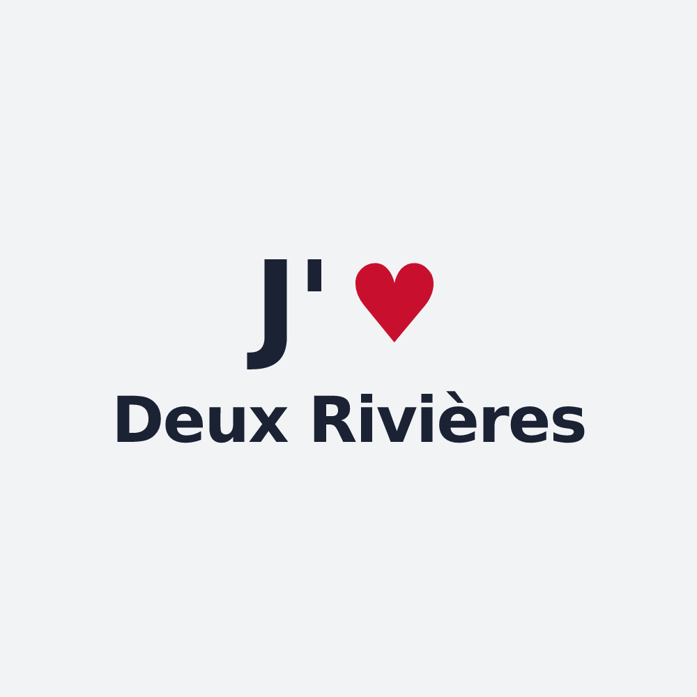 Poster personnalisé Deux Rivières — design J'aime Deux Rivières