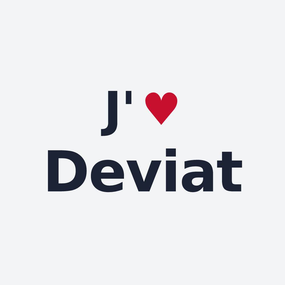Poster personnalisé Deviat — design J'aime Deviat