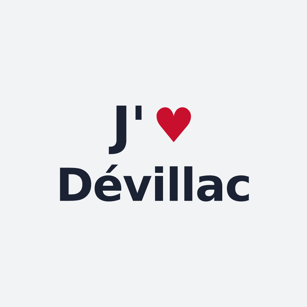 Poster personnalisé Dévillac — design J'aime Dévillac