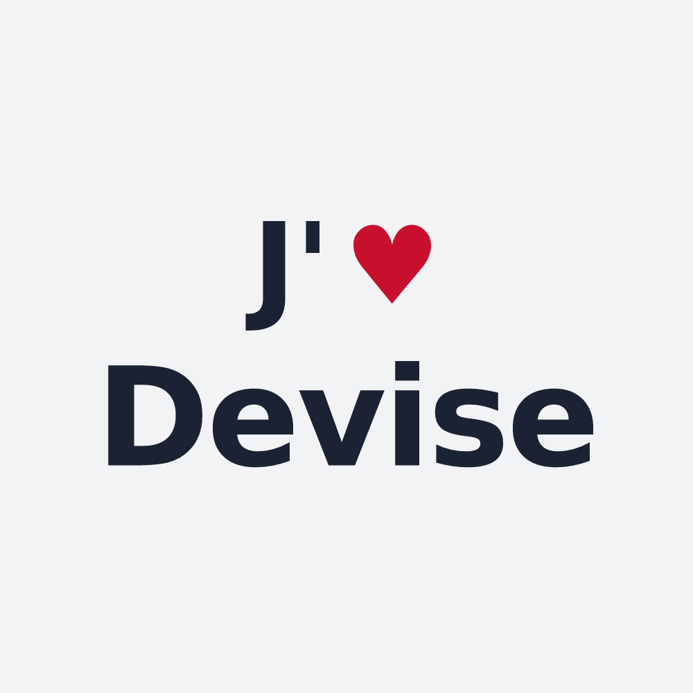 Poster personnalisé Devise — design J'aime Devise