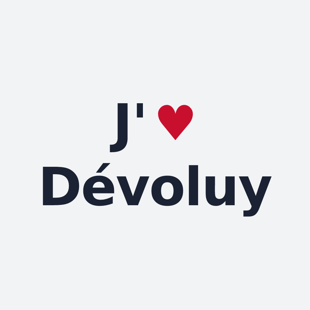 Poster personnalisé Dévoluy — design J'aime Dévoluy