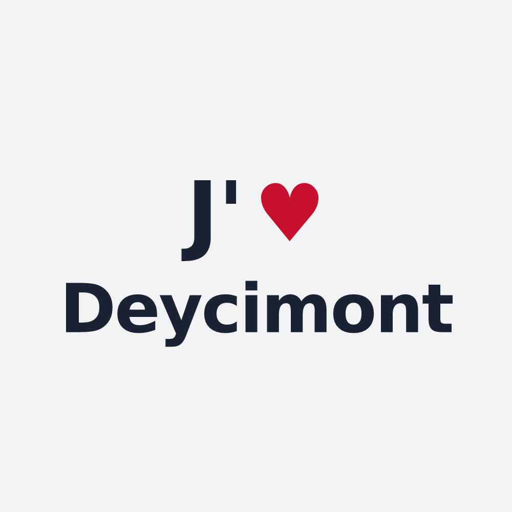 Poster personnalisé Deycimont — design « J'aime Deycimont » imprimé sur le poster