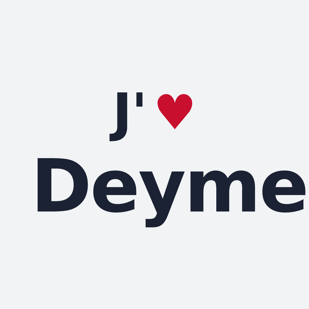 Poster personnalisé Deyme — design J'aime Deyme