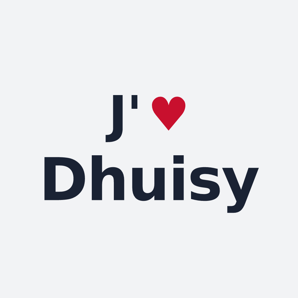 Poster personnalisé Dhuisy — design J'aime Dhuisy