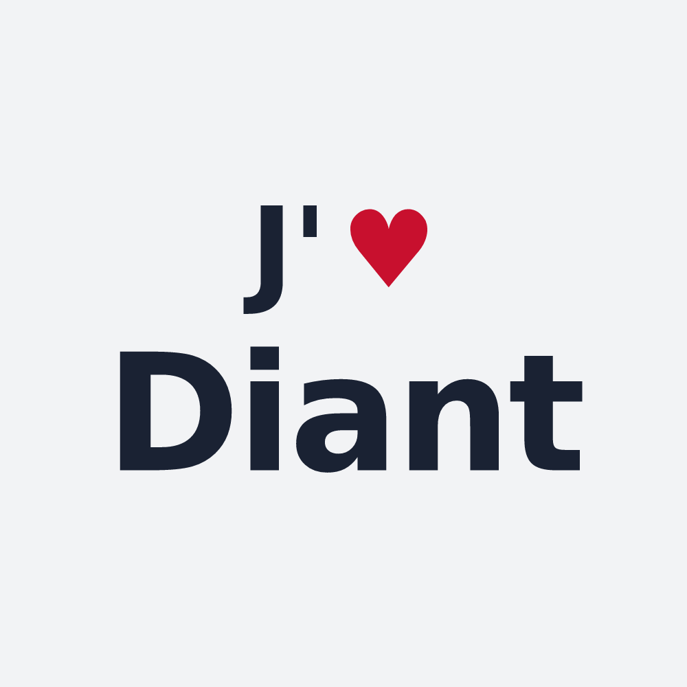 Poster personnalisé Diant — design J'aime Diant