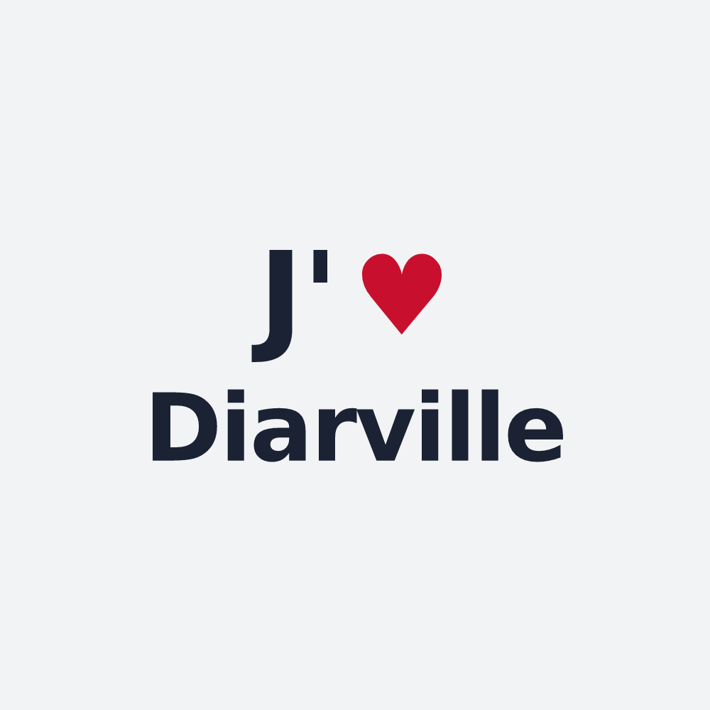 Poster personnalisé Diarville — design J'aime Diarville