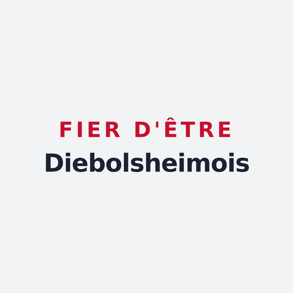 Poster « Fier d'être Diebolsheimois » — design pour Diebolsheim